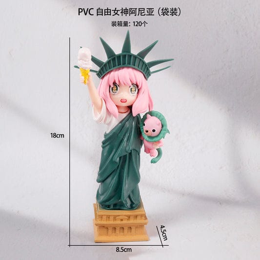 Anime Statue of Liberty Figurine | Cute Collectible Desk Decor