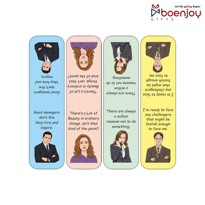 The Office Bookmark Set of 10-8 Magnetic Bookmarks + 2 Paper Bookmarks for Book Lovers, (11 x 2.9 cm)