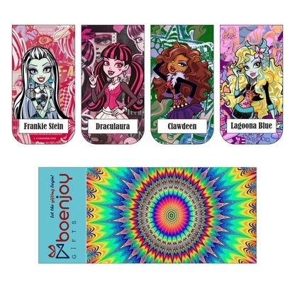 Monster High Bookmark Set of 10-8 Magnetic Bookmarks + 2 Paper Bookmarks for Book Lovers, (11 x 2.9 cm)