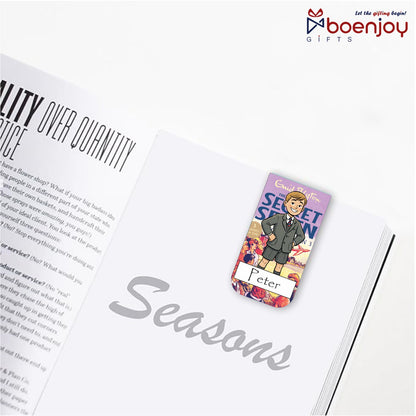 Secret Seven Bookmark Set of 10-8 Magnetic Bookmarks + 2 Paper Bookmarks for Book Lovers, (11 x 2.9 cm)