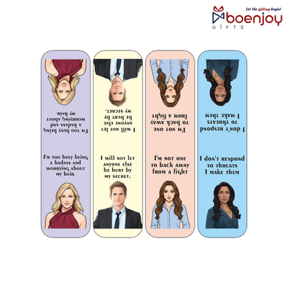 The Suits Bookmark Set of 10-8 Magnetic Bookmarks + 2 Paper Bookmarks for Book Lovers, (11 x 2.9 cm)
