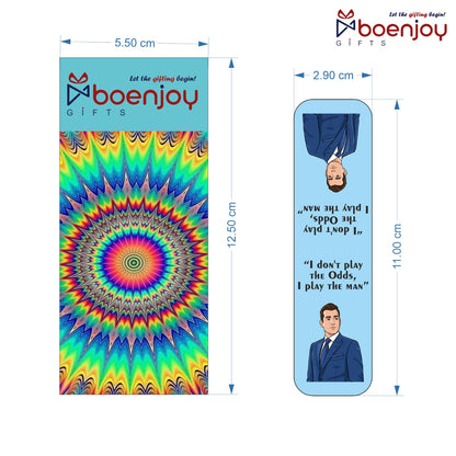 The Suits Bookmark Set of 10-8 Magnetic Bookmarks + 2 Paper Bookmarks for Book Lovers, (11 x 2.9 cm)