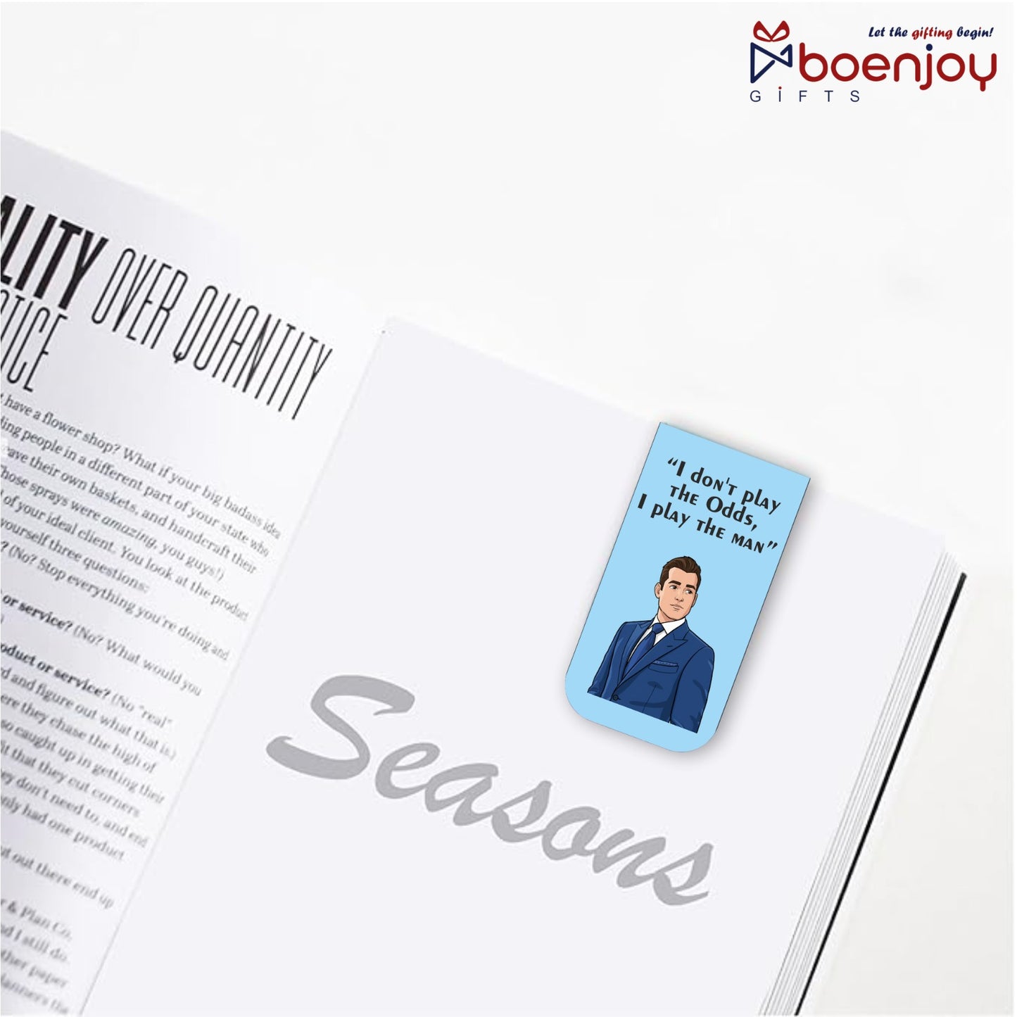 The Suits Bookmark Set of 10-8 Magnetic Bookmarks + 2 Paper Bookmarks for Book Lovers, (11 x 2.9 cm)