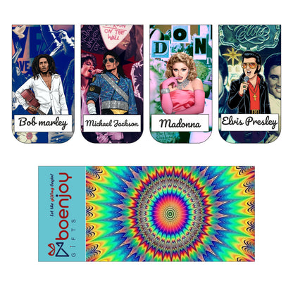 Pop Icon Goat Bookmark Set of 10-8 Magnetic Bookmarks + 2 Paper Bookmarks for Book Lovers, (11 x 2.9 cm)