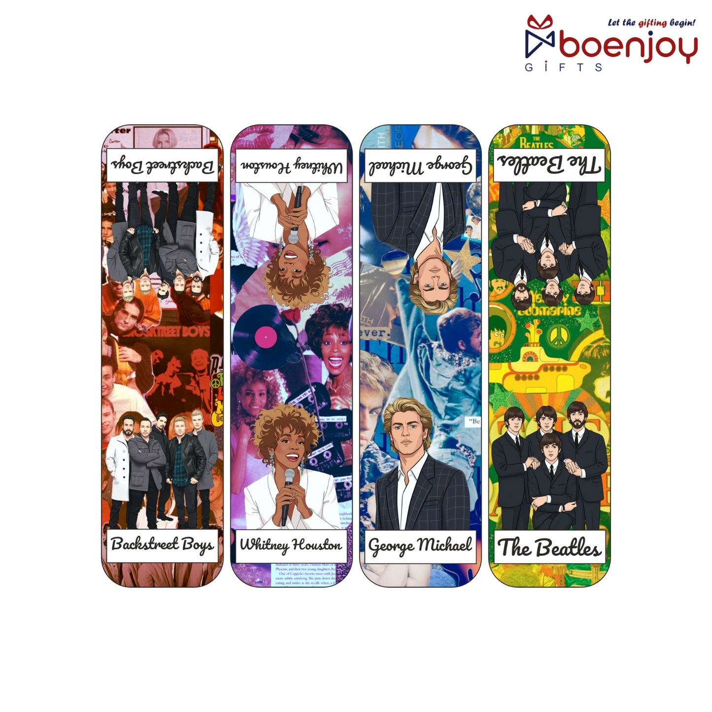 Pop Icon Goat Bookmark Set of 10-8 Magnetic Bookmarks + 2 Paper Bookmarks for Book Lovers, (11 x 2.9 cm)