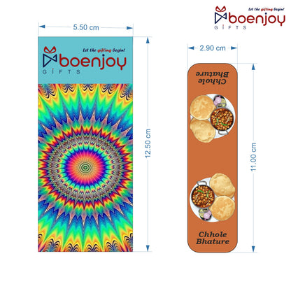 Indian Food Bookmark Set of 10-8 Magnetic Bookmarks + 2 Paper Bookmarks for Book Lovers, (11 x 2.9 cm)