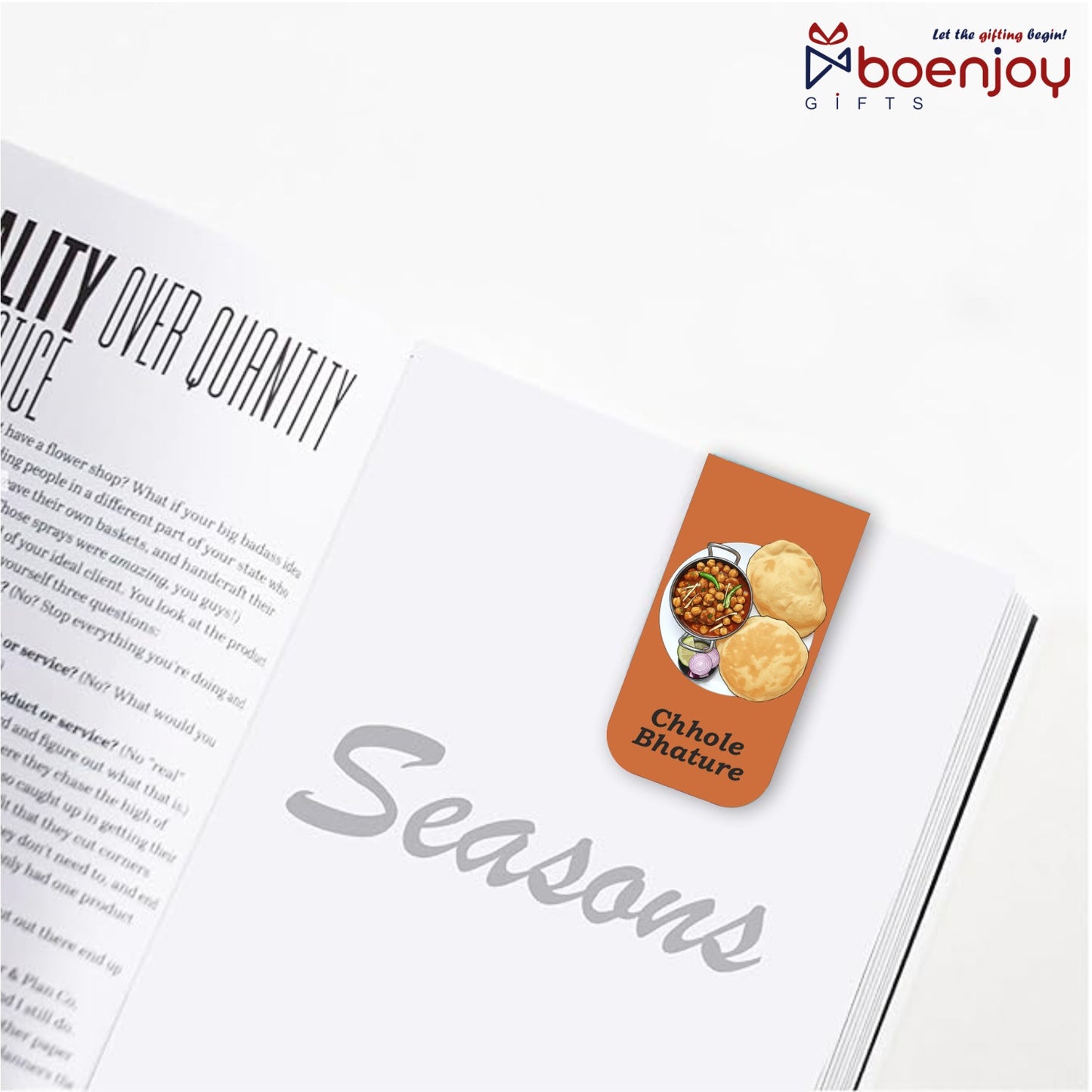 Indian Food Bookmark Set of 10-8 Magnetic Bookmarks + 2 Paper Bookmarks for Book Lovers, (11 x 2.9 cm)