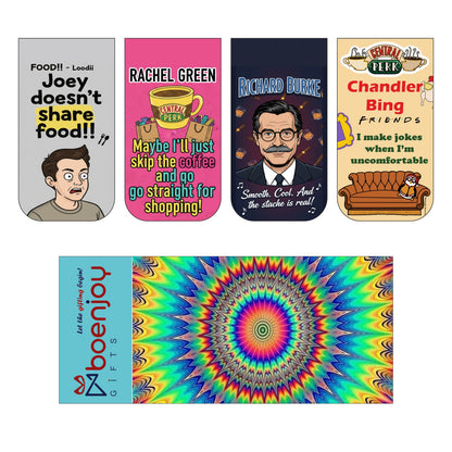 Friends Quotes Bookmark Set of 10-8 Magnetic Bookmarks + 2 Paper Bookmarks for Book Lovers, (11 x 2.9 cm)