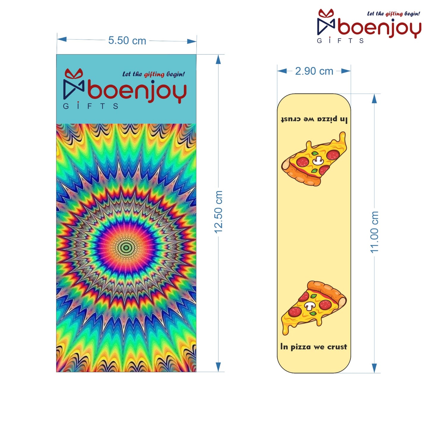 Food Desserts Bookmark Set of 10-8 Magnetic Bookmarks + 2 Paper Bookmarks for Book Lovers, (11 x 2.9 cm)