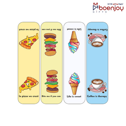 Food Desserts Bookmark Set of 10-8 Magnetic Bookmarks + 2 Paper Bookmarks for Book Lovers, (11 x 2.9 cm)