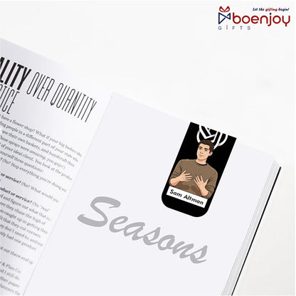 Tech Icon Bookmark Set of 10-8 Magnetic Bookmarks + 2 Paper Bookmarks for Book Lovers, (11 x 2.9 cm)