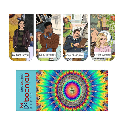 Nancy Drew Bookmark Set of 10-8 Magnetic Bookmarks + 2 Paper Bookmarks for Book Lovers, (11 x 2.9 cm)