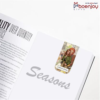 Nancy Drew Bookmark Set of 10-8 Magnetic Bookmarks + 2 Paper Bookmarks for Book Lovers, (11 x 2.9 cm)