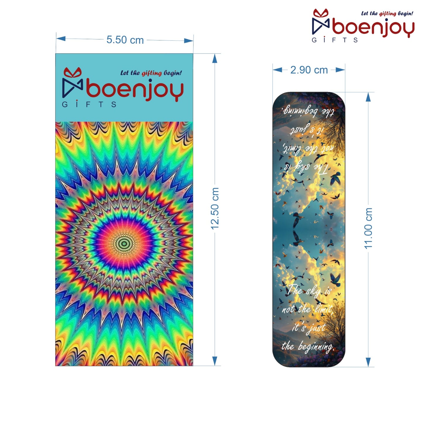 Quotes Bookmark Set of 10-8 Magnetic Bookmarks + 2 Paper Bookmarks for Book Lovers, (11 x 2.9 cm)