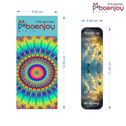 Quotes Bookmark Set of 10-8 Magnetic Bookmarks + 2 Paper Bookmarks for Book Lovers, (11 x 2.9 cm)