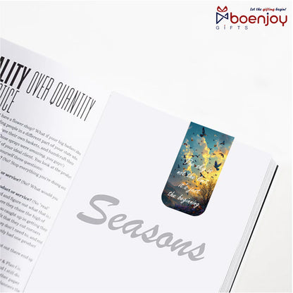 Quotes Bookmark Set of 10-8 Magnetic Bookmarks + 2 Paper Bookmarks for Book Lovers, (11 x 2.9 cm)