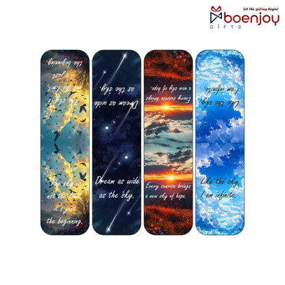 Quotes Bookmark Set of 10-8 Magnetic Bookmarks + 2 Paper Bookmarks for Book Lovers, (11 x 2.9 cm)