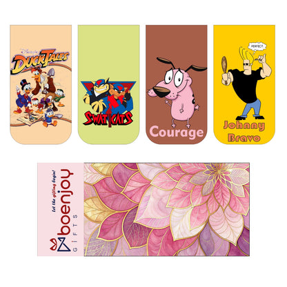 Cartoon Network Bookmark Set of 10-8 Magnetic Bookmarks + 2 Paper Bookmarks for Book Lovers, (11 x 2.9 cm)