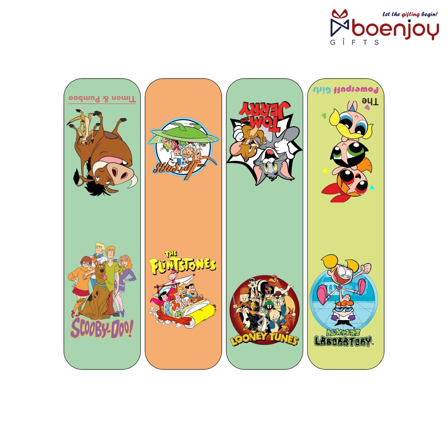 Cartoon Network Bookmark Set of 10-8 Magnetic Bookmarks + 2 Paper Bookmarks for Book Lovers, (11 x 2.9 cm)