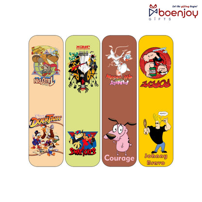 Cartoon Network Bookmark Set of 10-8 Magnetic Bookmarks + 2 Paper Bookmarks for Book Lovers, (11 x 2.9 cm)