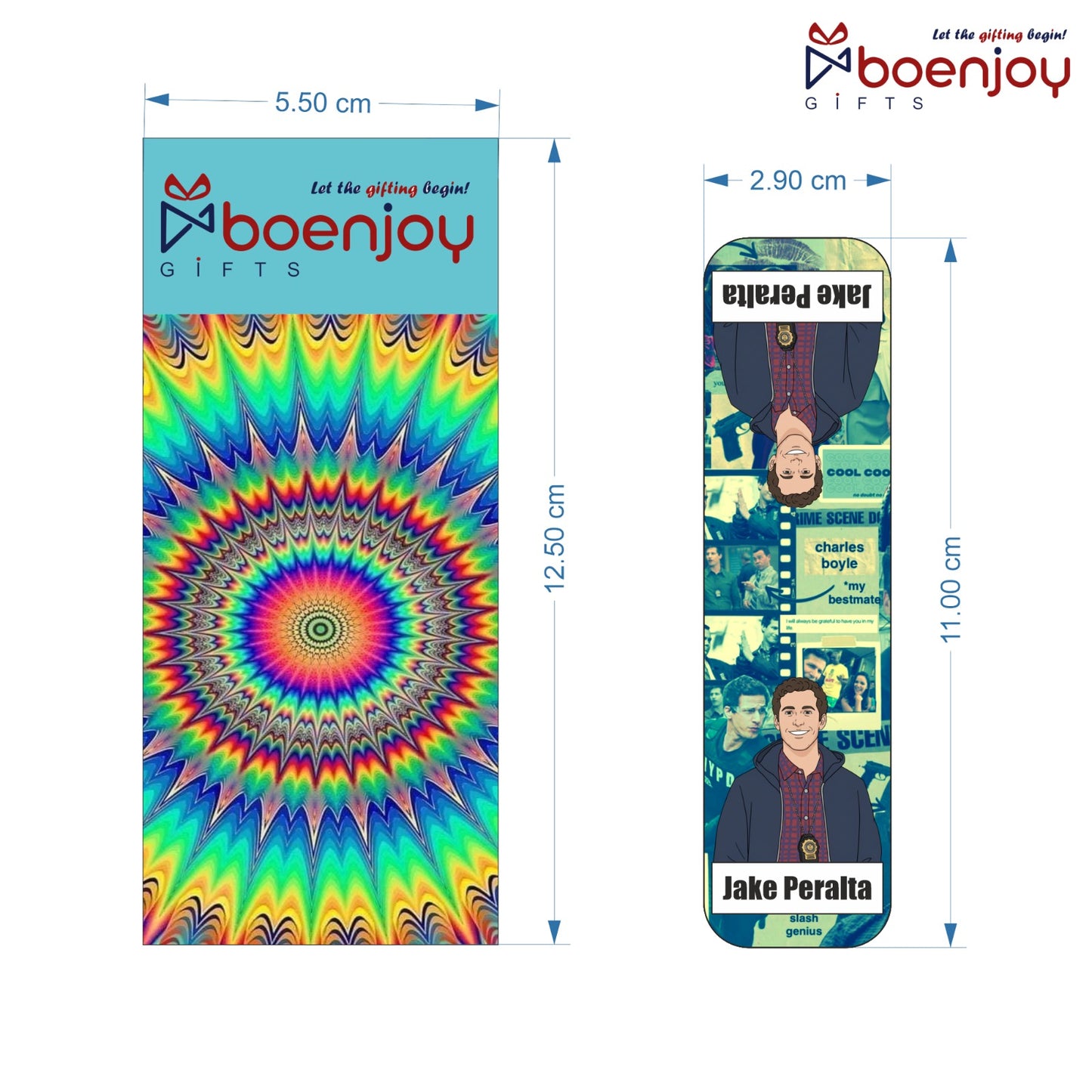 Brooklyn 99 Bookmark Set of 10-8 Magnetic Bookmarks + 2 Paper Bookmarks for Book Lovers, (11 x 2.9 cm)