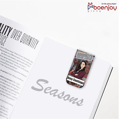 Brooklyn 99 Bookmark Set of 10-8 Magnetic Bookmarks + 2 Paper Bookmarks for Book Lovers, (11 x 2.9 cm)