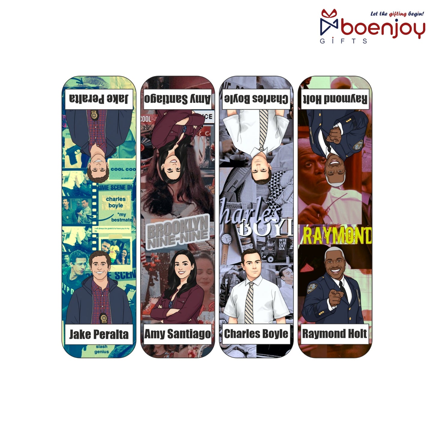 Brooklyn 99 Bookmark Set of 10-8 Magnetic Bookmarks + 2 Paper Bookmarks for Book Lovers, (11 x 2.9 cm)