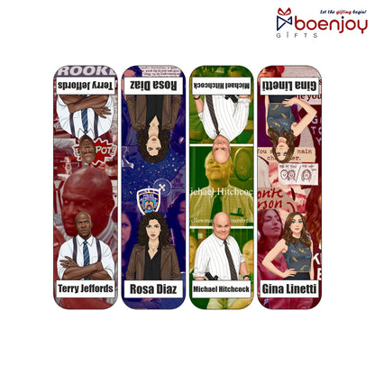 Brooklyn 99 Bookmark Set of 10-8 Magnetic Bookmarks + 2 Paper Bookmarks for Book Lovers, (11 x 2.9 cm)