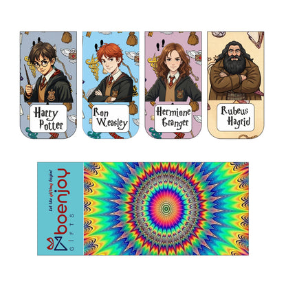 Harry Potter Bookmark Set of 10-8 Magnetic Bookmarks + 2 Paper Bookmarks for Book Lovers, (11 x 2.9 cm)
