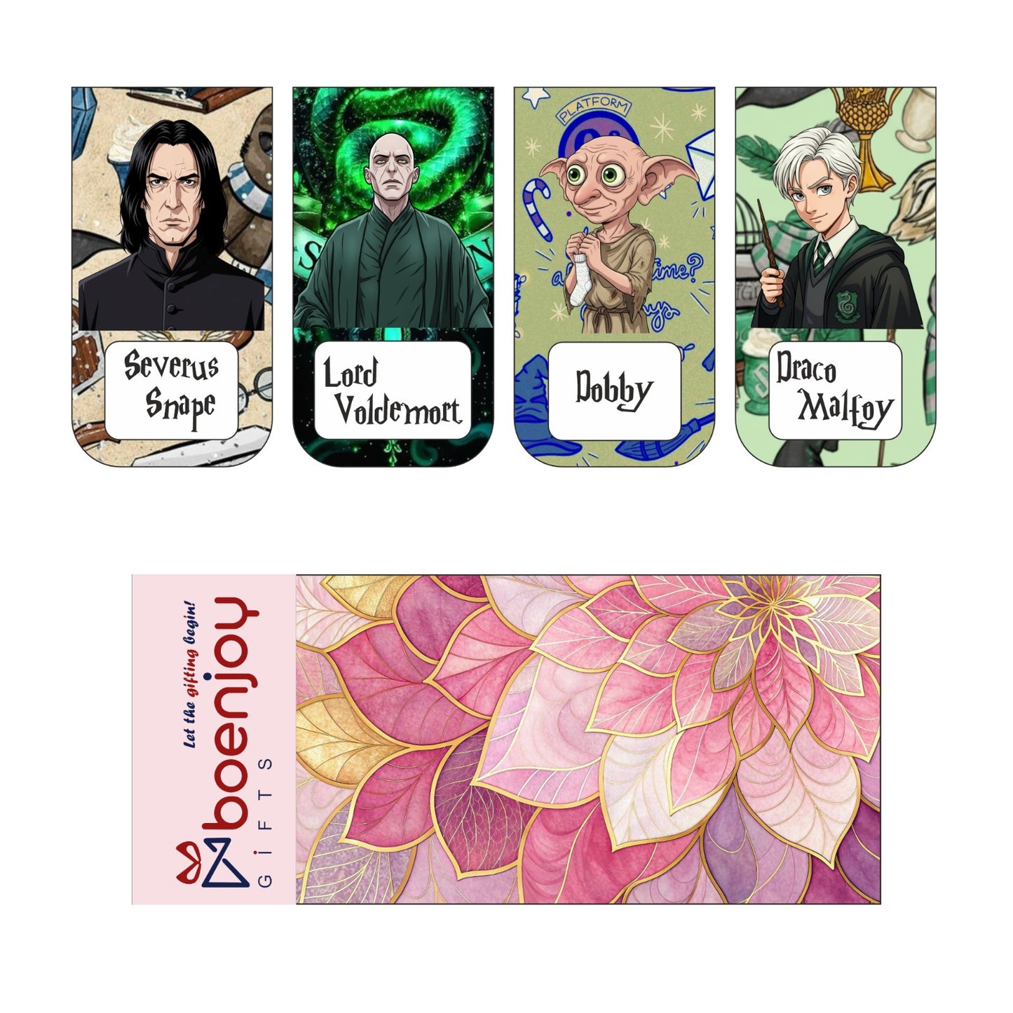 Harry Potter Bookmark Set of 10-8 Magnetic Bookmarks + 2 Paper Bookmarks for Book Lovers, (11 x 2.9 cm)