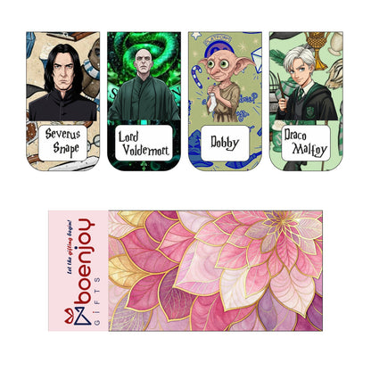 Harry Potter Bookmark Set of 10-8 Magnetic Bookmarks + 2 Paper Bookmarks for Book Lovers, (11 x 2.9 cm)