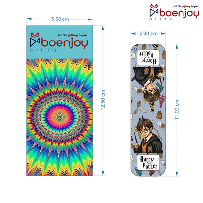 Harry Potter Bookmark Set of 10-8 Magnetic Bookmarks + 2 Paper Bookmarks for Book Lovers, (11 x 2.9 cm)