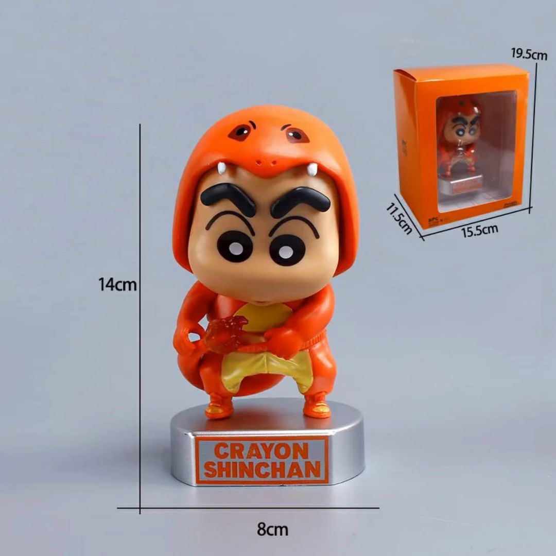 Pokemon Shinchan 14cm Anime Action Figure | Cute Shinchan Cartoon Collectible Toy | Kids Gift & Desk Decor