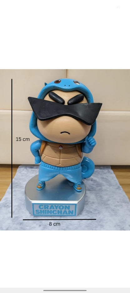 Shinchan Pokémon Costume Action Figure 15cm | Cute Anime Shinchan Collectible Toy | Desk Decor Gift