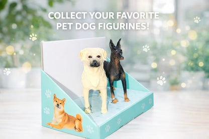 Pet Dog Toy Figure Set of 2 – Golden Retriever & Doberman Pinscher Animal Figurines for Kids, Adults & Office Decoration
