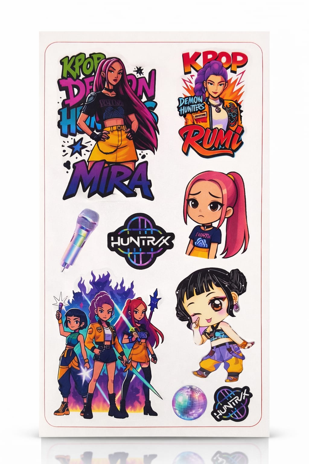K-Pop Demon Hunters Stickers – 5 Sheets Cute Anime Kpop Girl Sticker Pack | Aesthetic Waterproof Stickers for Laptop, Phone, Journal, Scrapbook (50+ Stickers)