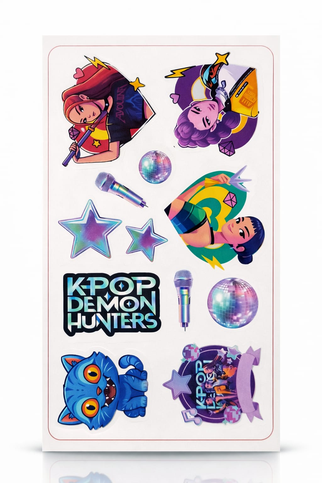 K-Pop Demon Hunters Stickers – 5 Sheets Cute Anime Kpop Girl Sticker Pack | Aesthetic Waterproof Stickers for Laptop, Phone, Journal, Scrapbook (50+ Stickers)