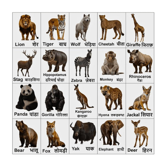 Wild Animal Magnet Set 20 | Educational Fridge Magnets for Kids | Lion, Tiger, Elephant, Zebra, Giraffe & More | Learning Toy for Preschool, Home & Classroom Décor (4x5 cm)