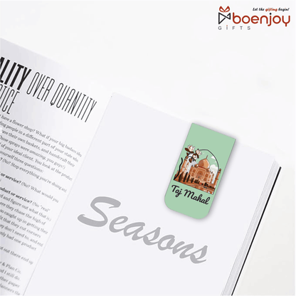 Wonders of The World Bookmark Set of 10-8 Magnetic Bookmarks + 2 Paper Bookmarks for Book Lovers, (11 x 2.9 cm)