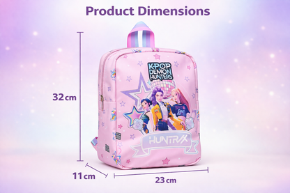 K POP Demon Hunters Kids Backpack for Girls | Cute Cartoon School Bag | Lightweight & Spacious | Adjustable Straps | Pink & Blue Designs | Ideal for School, Travel & Daily Use (Random 1 Pcs)