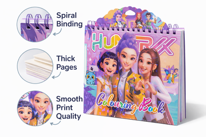 K Pop Demon Hunters Colouring Book (32 Pages) for Kids | Cartoon Coloring Book | Spiral Drawing Book | Creative Activity Gift for Boys & Girls