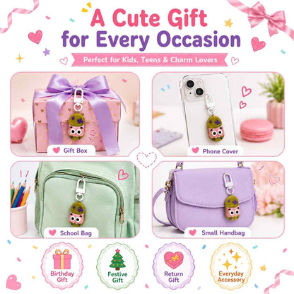 Cute Cartoon Phone Charm Set of 6 – Mini Shoe Phone Charms with Phone Hook | Kawaii Mobile Phone Charm Accessories for Phone Cases, Bags & Keys