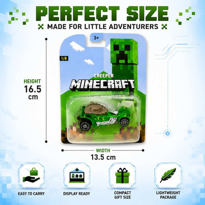 Minecraft Mini Cars Set of 4 – Creeper, Enderman, Skeleton & Iron Golem Collectible Toy Cars | Individually Packed Gift Set for Kids 3+