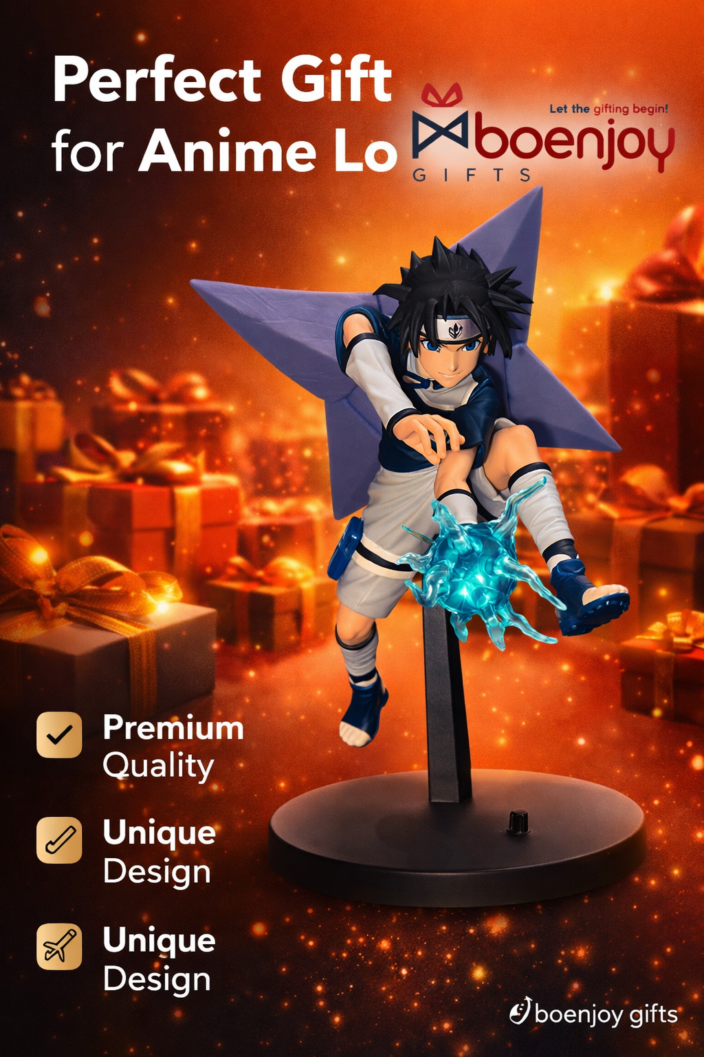 Naruto -Naruto Anime Action Figure Sasuke Style – 20cm Collectible PVC Statue with 12cm Base | Premium Anime Figurine for Desk Decor for Boys , Girls and Collectors