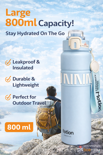Insulated Water Bottle with Lock Lid – Leakproof Travel Bottle | BPA Free Sports Water Bottle | Portable Outdoor Bottle 800ML