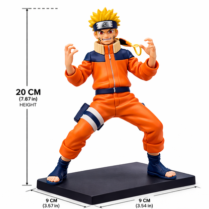 Naruto Uzumaki Anime Action Figure – 20cm Collectible Ninja Statue with Base | Premium Quality Anime Gift