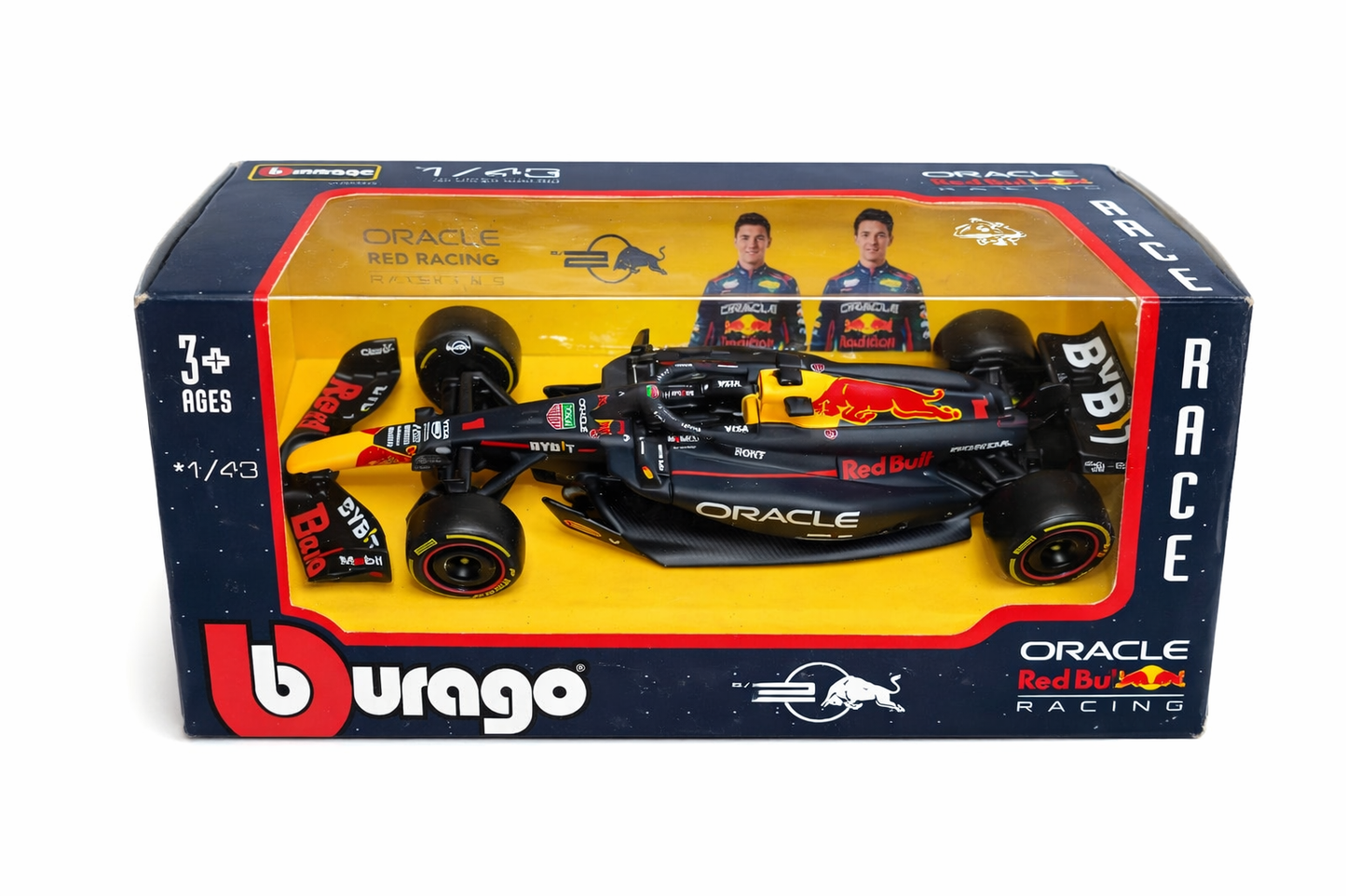 Bburago Red Bull Racing F1 Diecast Model 1 Car 1:43 Scale – Oracle RB Formula 1 Toy Car with Display Box, 14cm Collectible Racing Car for Kids & Adults