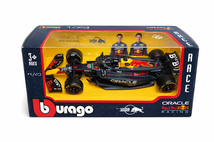 Bburago Red Bull Racing F1 Diecast Model 1 Car 1:43 Scale – Oracle RB Formula 1 Toy Car with Display Box, 14cm Collectible Racing Car for Kids & Adults