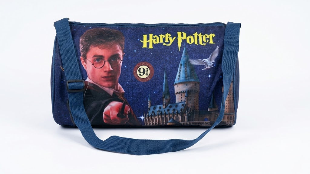Harry Potter Duffle Bag for Kids Boys & Girls | Travel Gym Overnight Bag | Adjustable Shoulder Strap | 35 x 19 cm