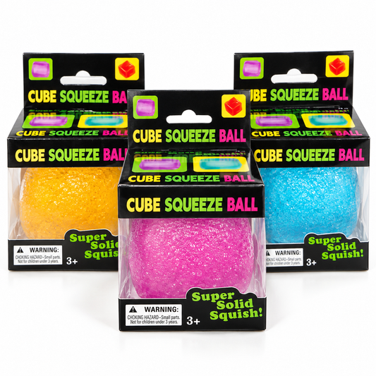 Cube Squeeze Ball Squishy – Soft Textured Sensory Fidget Toy for Kids & Adults | 1 Pc Random Color